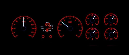 1970 - 1972 Chevelle Malibu SWEEP Dash Instrument Cluster Gauges Set, HDX : Speedometer, Tachometer, Oil Pressure, Angle 8