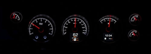 1970 - 1972 Chevelle Dash Instrument Cluster Gauges Set, HDX : Speedometer, Tachometer, Oil Pressure, Water Temp, Angle 4