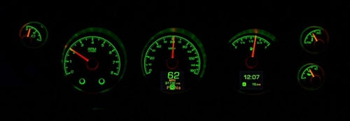 1970 - 1972 Chevelle Dash Instrument Cluster Gauges Set, HDX : Speedometer, Tachometer, Oil Pressure, Water Temp, Angle 5