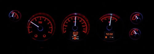 1970 - 1972 Chevelle Dash Instrument Cluster Gauges Set, HDX : Speedometer, Tachometer, Oil Pressure, Water Temp, Angle 6