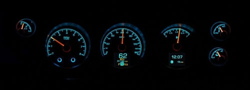 1970 - 1972 Chevelle Dash Instrument Cluster Gauges Set, HDX : Speedometer, Tachometer, Oil Pressure, Water Temp, Angle 8