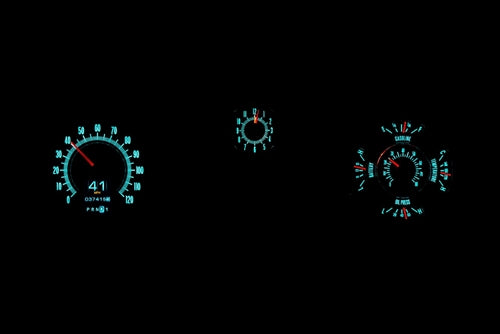 1969 Chevelle RTX Dash Gauge Instrument Cluster Set, Speedometer, Tachometer, Oil Pressure, Water Temp, Voltmeter, Angle 10