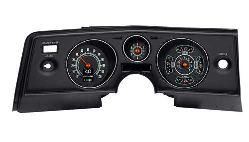 1969 Chevelle RTX Dash Gauge Instrument Cluster Set, Speedometer, Tachometer, Oil Pressure, Water Temp, Voltmeter, Angle 3