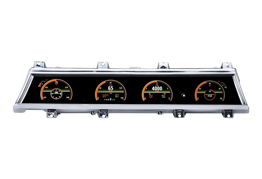 a 1966 - 1967 Chevelle Dash Instrument Cluster, Dakota Digital, Speedometer, Tachometer, Oil Pressure, Water Temp, Angle 2