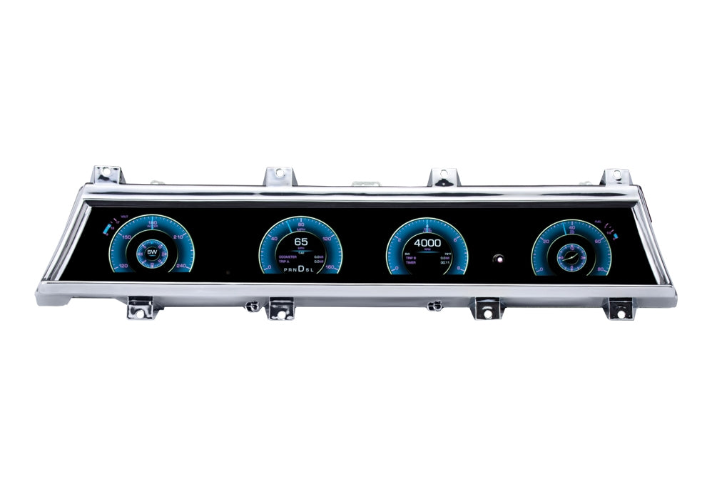 a 1966 - 1967 Chevelle Dash Instrument Cluster, Dakota Digital, Speedometer, Tachometer, Oil Pressure, Water Temp, Angle 4