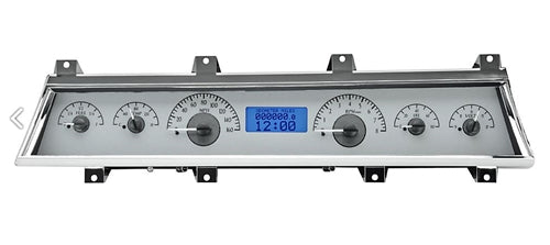 1966 - 1967 Chevelle Dash Instrument Cluster Gauges Set, VHX : Speedometer, Tachometer, Oil Pressure, Water Temp, Angle 10