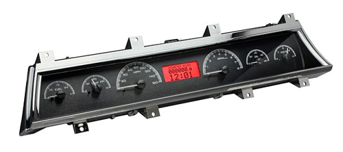 1966 - 1967 Chevelle Dash Instrument Cluster Gauges Set, VHX : Speedometer, Tachometer, Oil Pressure, Water Temp, Angle 4