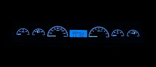 1966 - 1967 Chevelle Dash Instrument Cluster Gauges Set, VHX : Speedometer, Tachometer, Oil Pressure, Water Temp, Angle 6