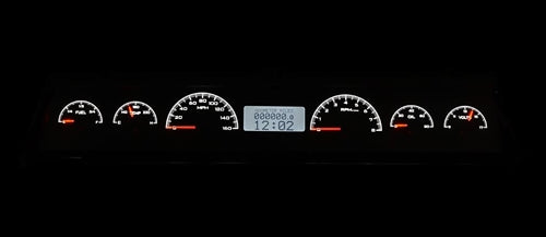 1966 - 1967 Chevelle Dash Instrument Cluster Gauges Set, VHX : Speedometer, Tachometer, Oil Pressure, Water Temp, Angle 8