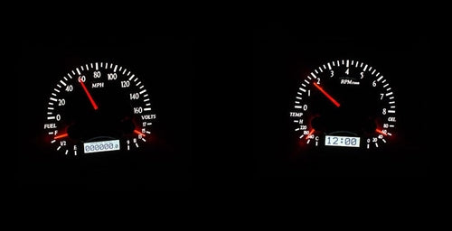 68 Chevelle Dash Instrument Cluster Gauges Set, VHX : Speedometer, Tachometer, Oil Pressure, Water Temp, Voltmeter, Angle 7