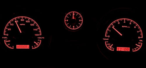 69 Chevelle Dash Instrument Cluster Gauges Set, VHX : Speedometer, Tachometer, Oil Pressure, Water Temp, Voltmeter, Angle 10