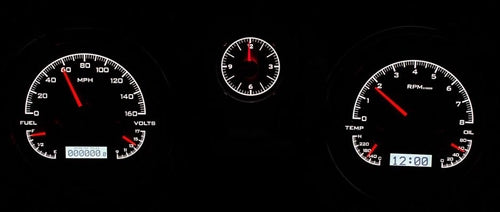 69 Chevelle Dash Instrument Cluster Gauges Set, VHX : Speedometer, Tachometer, Oil Pressure, Water Temp, Voltmeter, Angle 11