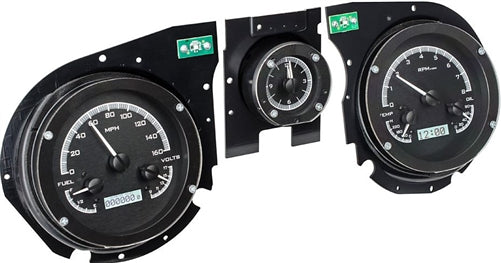 69 Chevelle Dash Instrument Cluster Gauges Set, VHX : Speedometer, Tachometer, Oil Pressure, Water Temp, Voltmeter, Angle 4