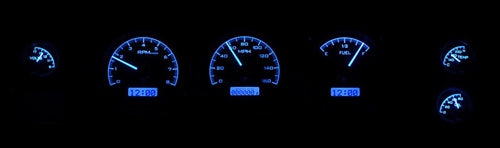 1970- 72 Chevelle SS Instrument Cluster Gauges Set, VHX : Speedometer, Tachometer, Oil Pressure, Water Temp, Angle 11