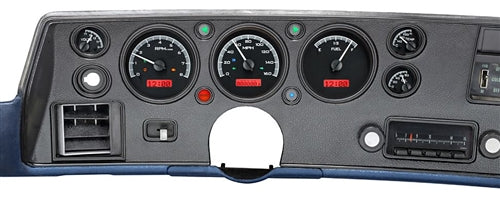 1970- 72 Chevelle SS Instrument Cluster Gauges Set, VHX : Speedometer, Tachometer, Oil Pressure, Water Temp, Angle 3