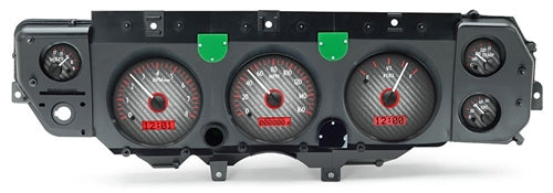 1970- 72 Chevelle SS Instrument Cluster Gauges Set, VHX : Speedometer, Tachometer, Oil Pressure, Water Temp, Angle 6