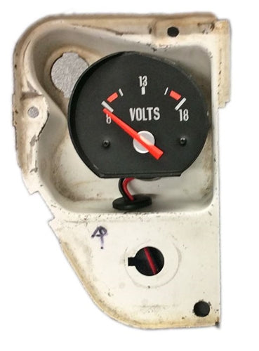 1971 - 1972 Chevelle Dash Voltmeter for Gauge Style Dash, White Lettering, Angle 3