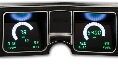 1968 Chevelle Dash Instrument Cluster Gauges System, Digital LED, Speedometer, Tachometer, Oil Pressure, Water Temp, Voltmeter, Fuel