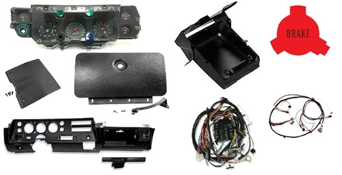 1970 Chevelle Super Sport Complete Dash Kit with OE Style Instrument Cluster, Circuit Board, Harnesses, and 6500 Redline Tach