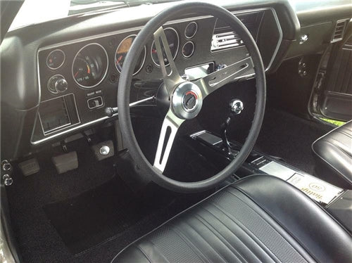 1970 Chevelle Super Sport Complete Dash Kit with OE Style Pre-Assembled SS Round Gauge Instrument Cluster, Circuit, Angle 11