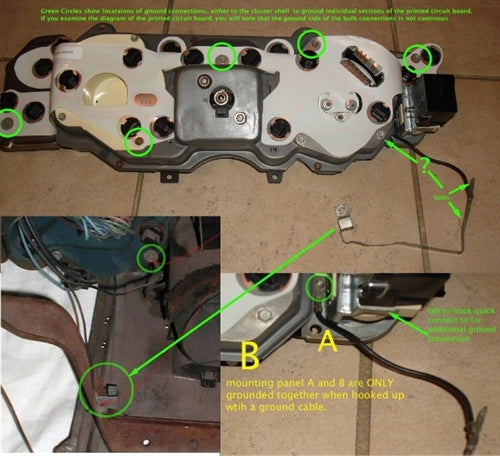 1970 - 1972 Chevelle Dash Guage Ground Strap, Angle 2