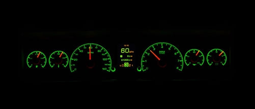1969 - 1976 Nova Dash Instrument Cluster Gauges Set, HDX : Speedometer, Tachometer, Oil Pressure, Water Temp, Angle 6