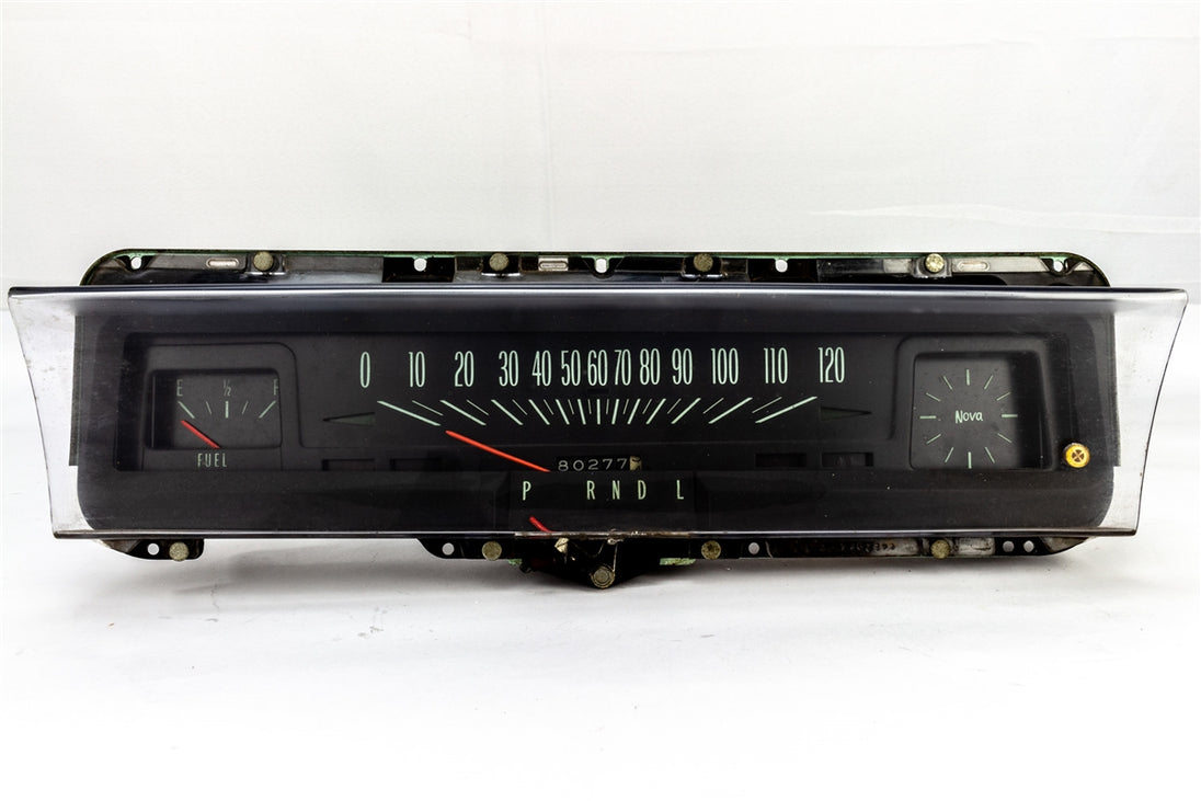 1969 Nova Dash Gauge Cluster Housing Assembly, Original GM Used