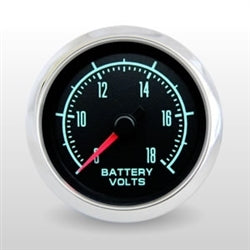 60s Muscle Custom 6 Gauge Set, Speedo, Tach, Volt, Oil, Water and Fuel with Polished Aluminum Bezels, Angle 4