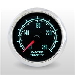 60s Muscle Custom 6 Gauge Set, Speedo, Tach, Volt, Oil, Water and Fuel with Polished Aluminum Bezels, Angle 6