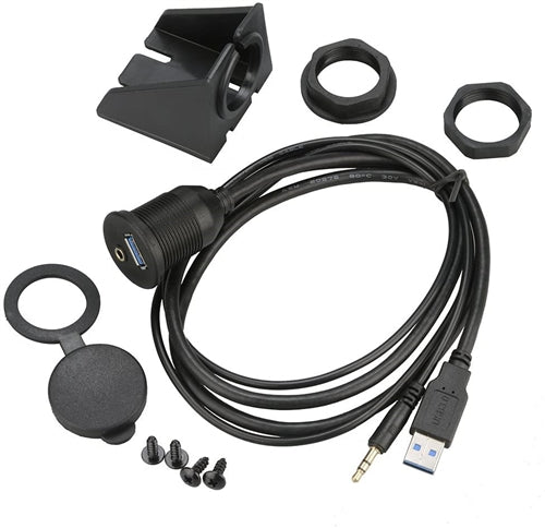 USB and Auxiliary Input with 36" Extension Cable