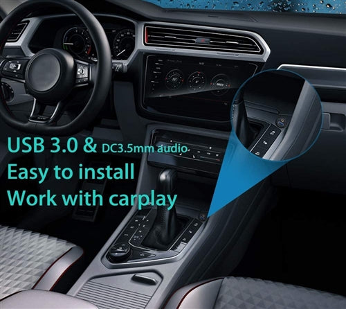 USB and Auxiliary Input with 36" Extension Cable, Angle 6