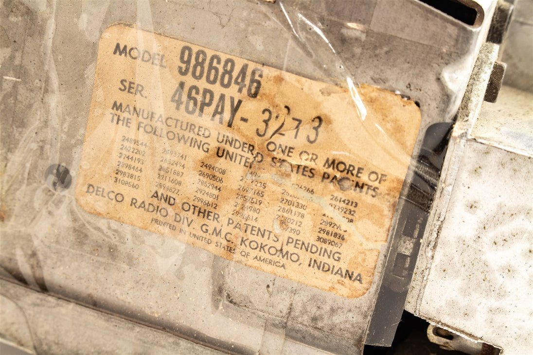 1967 Chevrolet Impala AM Radio, Original GM Used, Angle 4