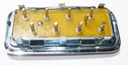 1966 - 1970 Power Window Switch 4-Way Master, Correct Chrome with Rounded Corners, Angle 2