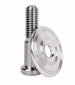 the new 1967 - 1972 Custom Stainless Steel Door Jamb Striker Bolts with Natural Machined Double Ring Billet Washer, Angle 2