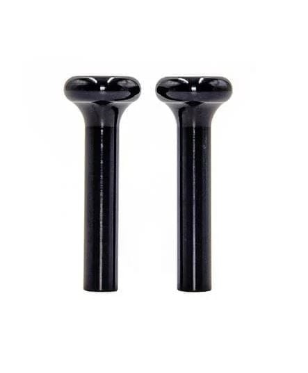 1968 - 1972 USA Made Black Anodized Finish Billet Aluminum Door Lock Knobs, Pair