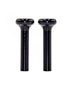 1968 - 1972 USA Made Black Anodized Finish Billet Aluminum Door Lock Knobs, Pair