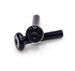 1968 - 1972 USA Made Black Anodized Finish Billet Aluminum Door Lock Knobs, Pair, Angle 2