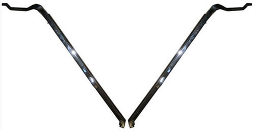 1966 - 1967 Chevelle Door Vent Window Frame Chrome Pillars for 2 Door Hardtop or Convertible, Pair