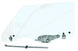 1970 - 1972 Chevelle Complete LH Door Window Glass Assembly Kit with Track, CLEAR, Angle 2