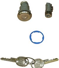 1966 Chevelle Glove box & trunk lock cylinders (with replacement keys), Set