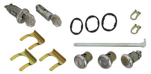 1967 Chevelle Complete Lock Cylinder Set, Octagon Head