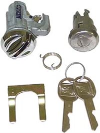 1968 - 1969 Chevelle Glove Box and Trunk Lock Set with GM Round Headed Keys