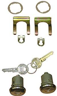 1964 - 1966 Chevelle Door Locks Set, Original GM Pear Head Style Keys