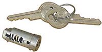 1966 - 1967 Chevelle Dash Glove Box Lock Cylinder with Pear Headed Keys