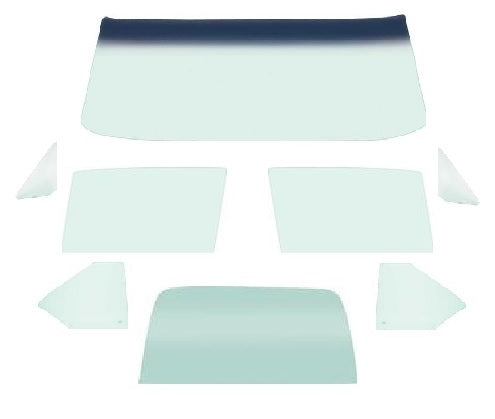 1968 -1972 Nova 2 Door Glass Kit, Tinted, Without Antenna, Complete Set