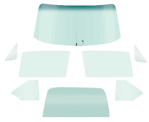 1968 -1972 Nova 2 Door Glass Kit, Tinted, WITH Antenna, Complete Set