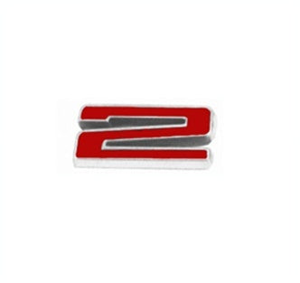 Custom Emblem, Individual Number # 2, Red and Chrome