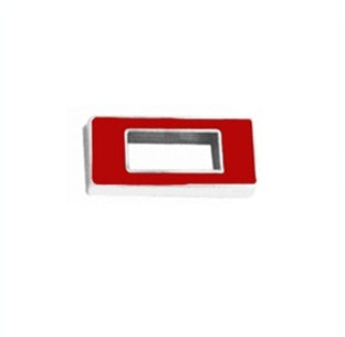 Custom Emblem, Individual Number # 0, Red and Chrome