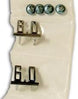 Custom 1965 - 1967 Chevelle or Nova 6.0 LS Engine Size Fender Emblems, Set, Angle 2