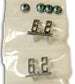 Custom 1965 - 1967 Chevelle or Nova 6.2 LS Engine Size Fender Emblems, Set, Angle 2